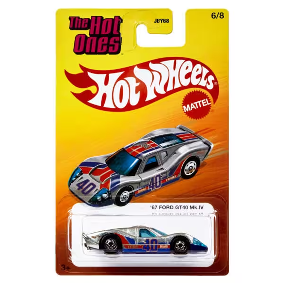 Hot Wheels The Hot Ones Die Cast 67 Ford GT40 MK.IV JBY68-JKX45