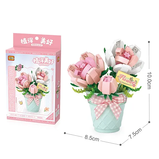 Blok Oyuncak Saksıda Çiçek 8836 Loz SEH 8836