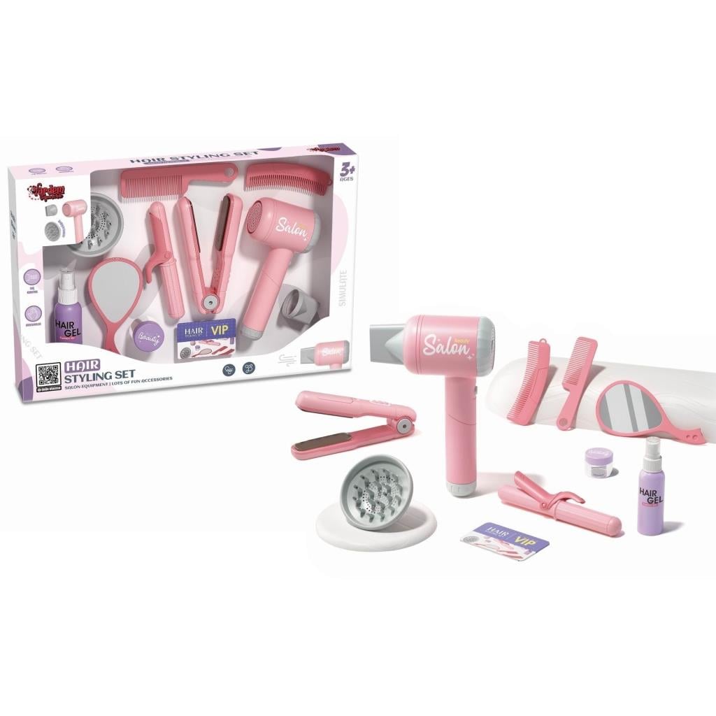 SESLI ISIKLI KUAFOR SETI PEMBE Diğer LD 338B