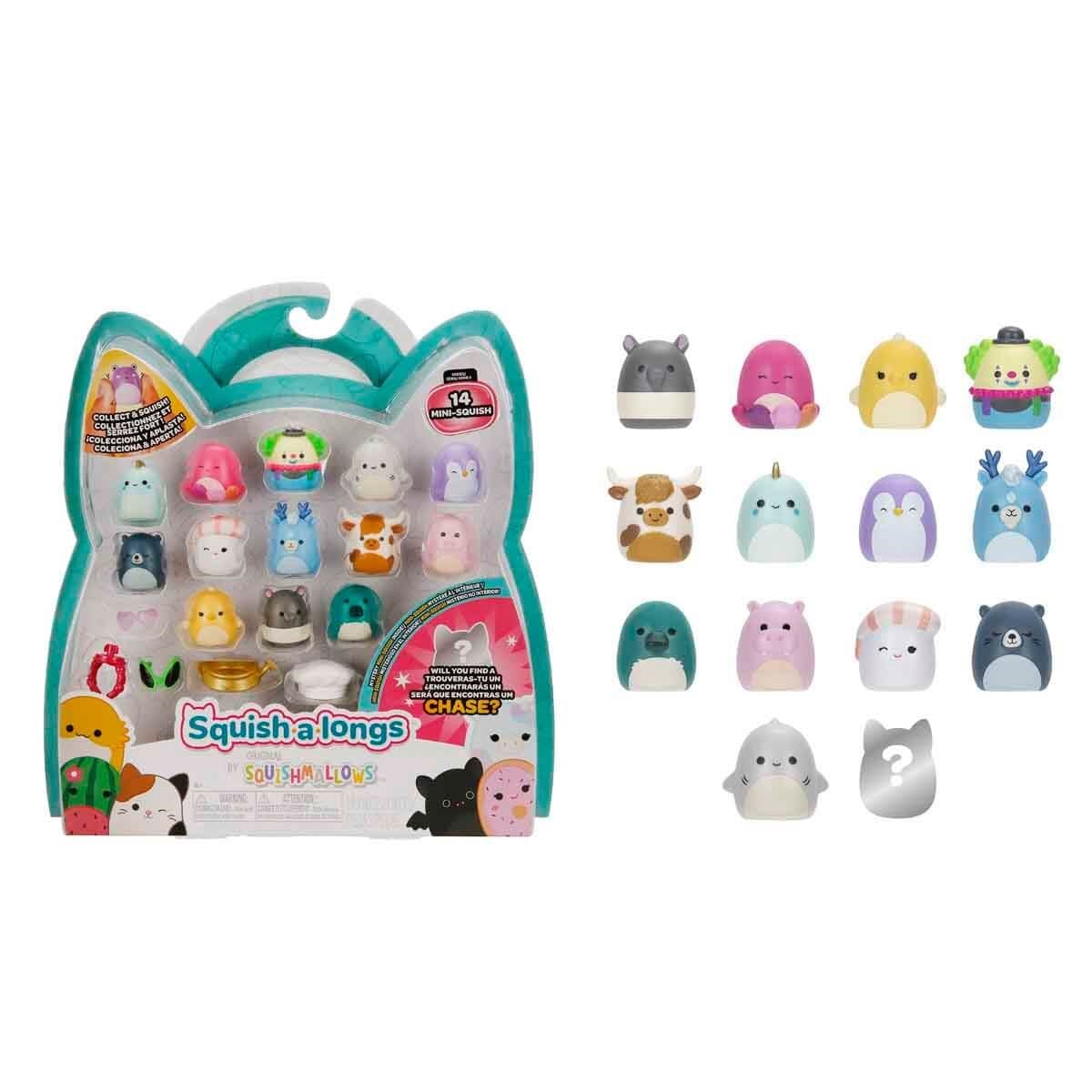 SQUISHMALLOWS SQUISH-A-LONGS 14 FIGUR + YUZUK SETI S1 AL0028 Diğer AL0028