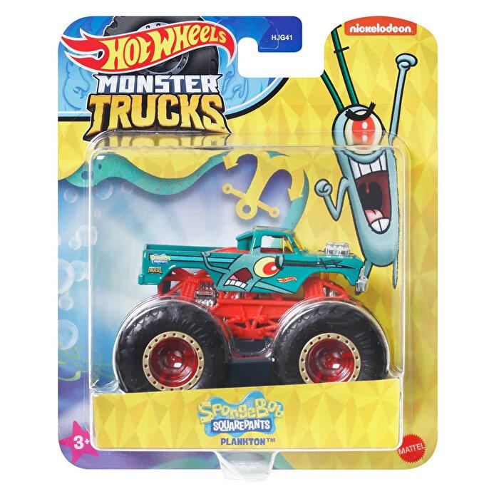 HOT WHEELS MONSTER TRUCKS GOSTERI DUNYASI TEMALI 1:24 ARABALAR PLANKTON HJG41-HWN80 Diğer HWN80
