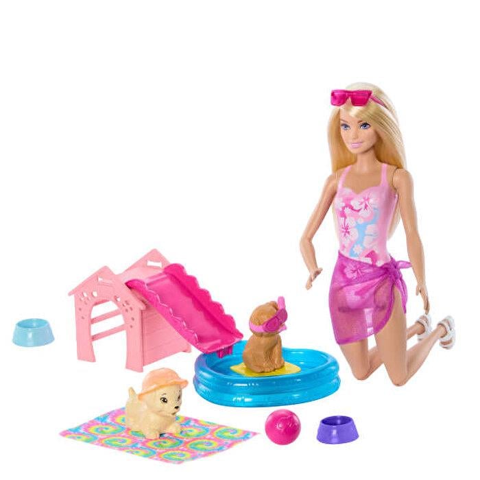 BARBIE KOPEKCIKLE HAVUZ PARTISI OYUN SETI JBF35 Diğer JBF35