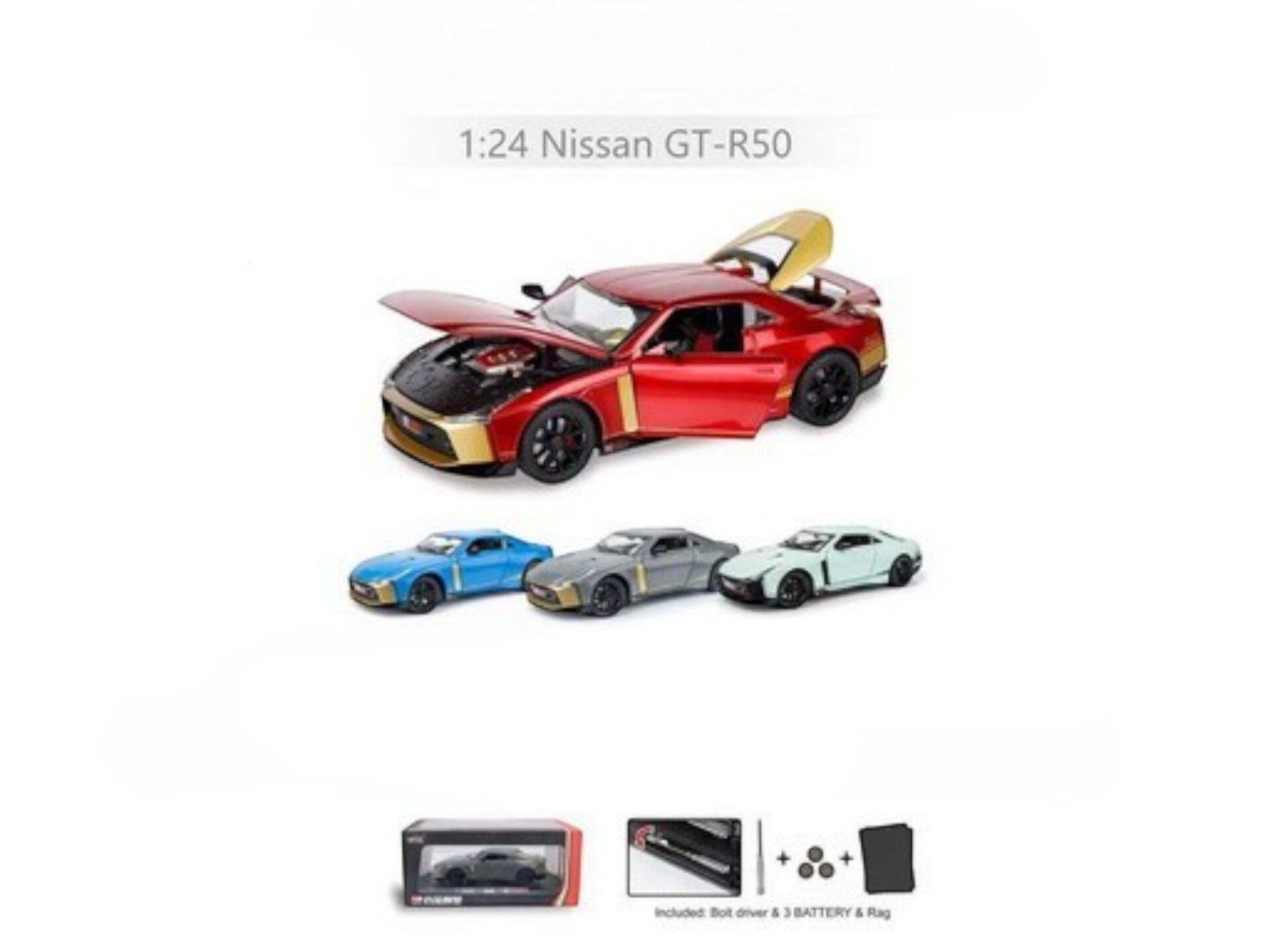 NISSAN GTR 1:24 ISIKLI SESLI KUTULU DC24243 Diğer KZL DC24243