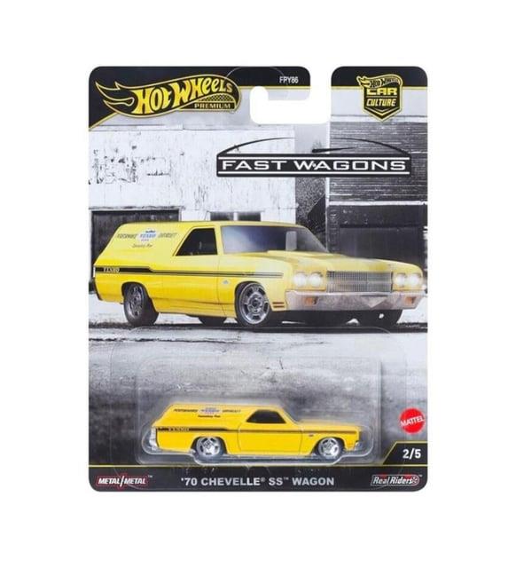 HOT WHEELS PREMIUM CAR CULTURE FAST WAGON 70 CHEVELLE SS WAGON FPY86-JBK67 Diğer JBK67