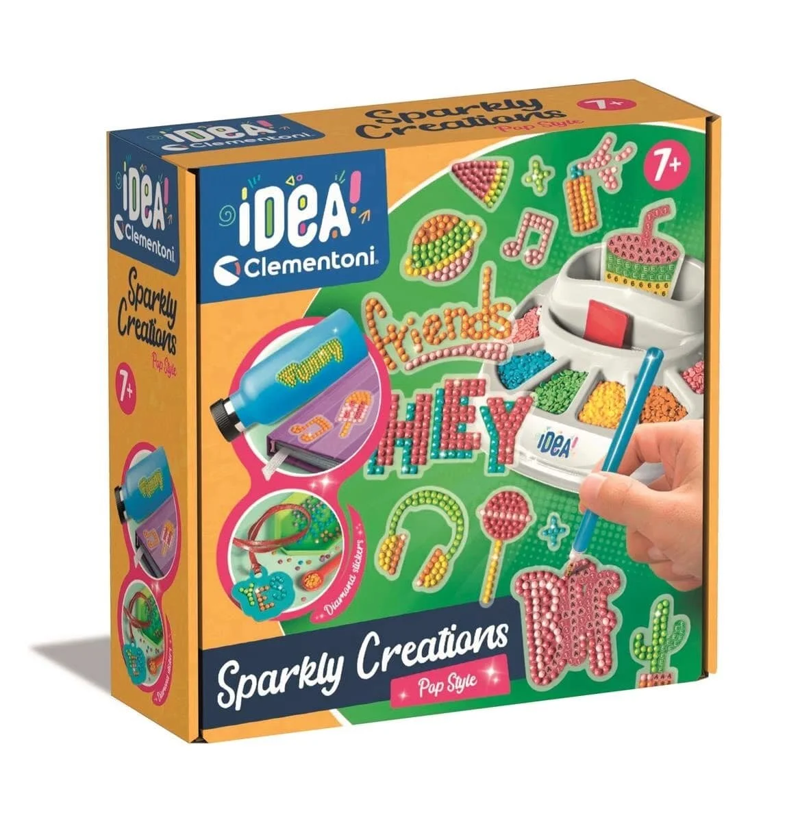CLEMENTONI SPARKLY CREATIONS POP STYLE ISILTILI STICKER TASARIM SETI 18775 Diğer CLE 18775