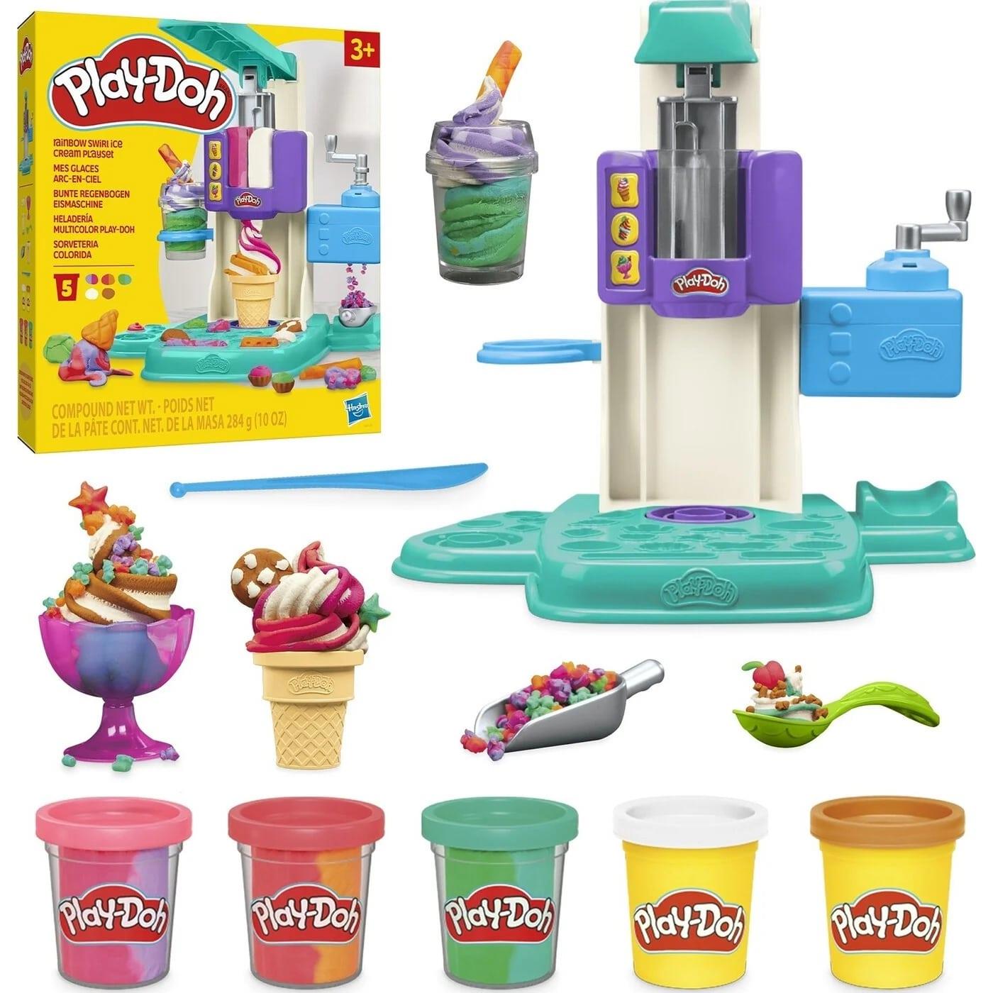 PLAY-DOH RAINBOW SWIRL ICE CREAM PLAYSET G0028 Diğer G0028