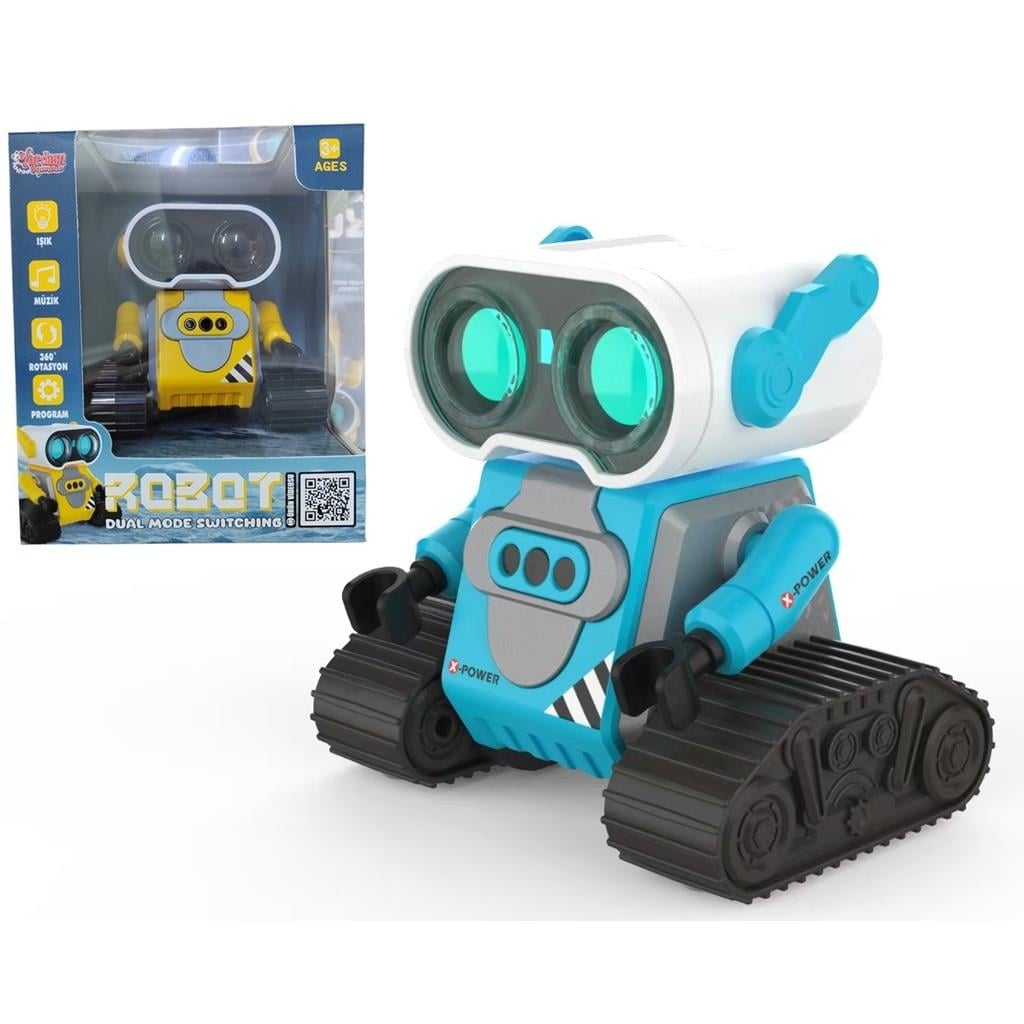 UZAKTAN KUMANDALI F/F SARJLI 2.4G ROBOT ARABA MAVI Diğer S023 4568