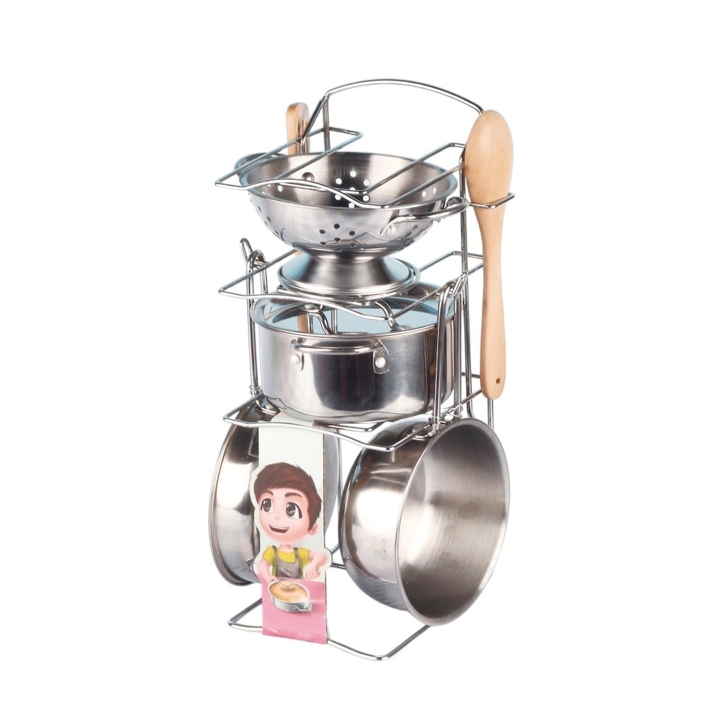 8 PARCA RAFLI CELIK TENCERE TAVA SETI Diğer ATF 683E