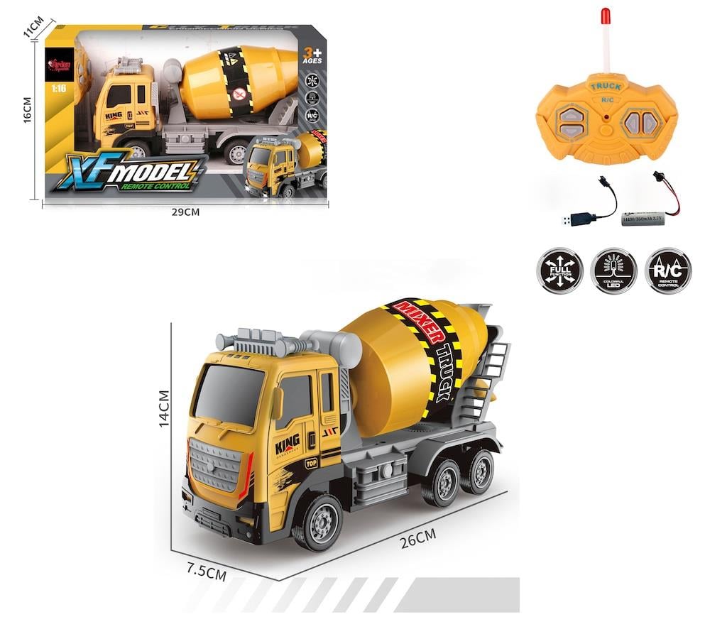 Vardem Kutulu U/K F/F Şarjlı 1:16 XF Model İş Kamyonu Mikser Vardem XF 789 110A