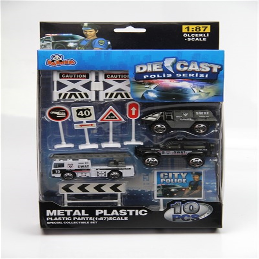 Die Cast 10 Parça Araç Seti 1:87