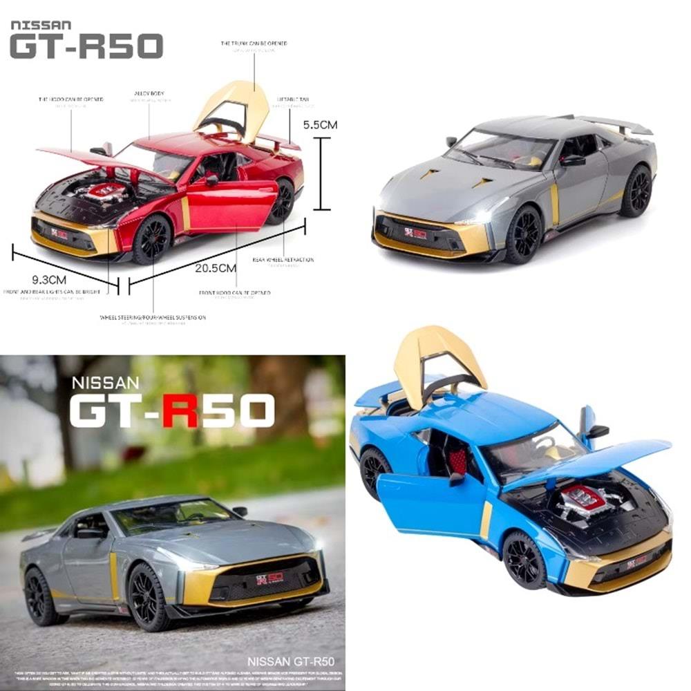 Nissan Gtr-R50 1:24 Işıklı Sesli Kapı Açılır Model Araç Dc24242 Kızılkaya KZL DC24242