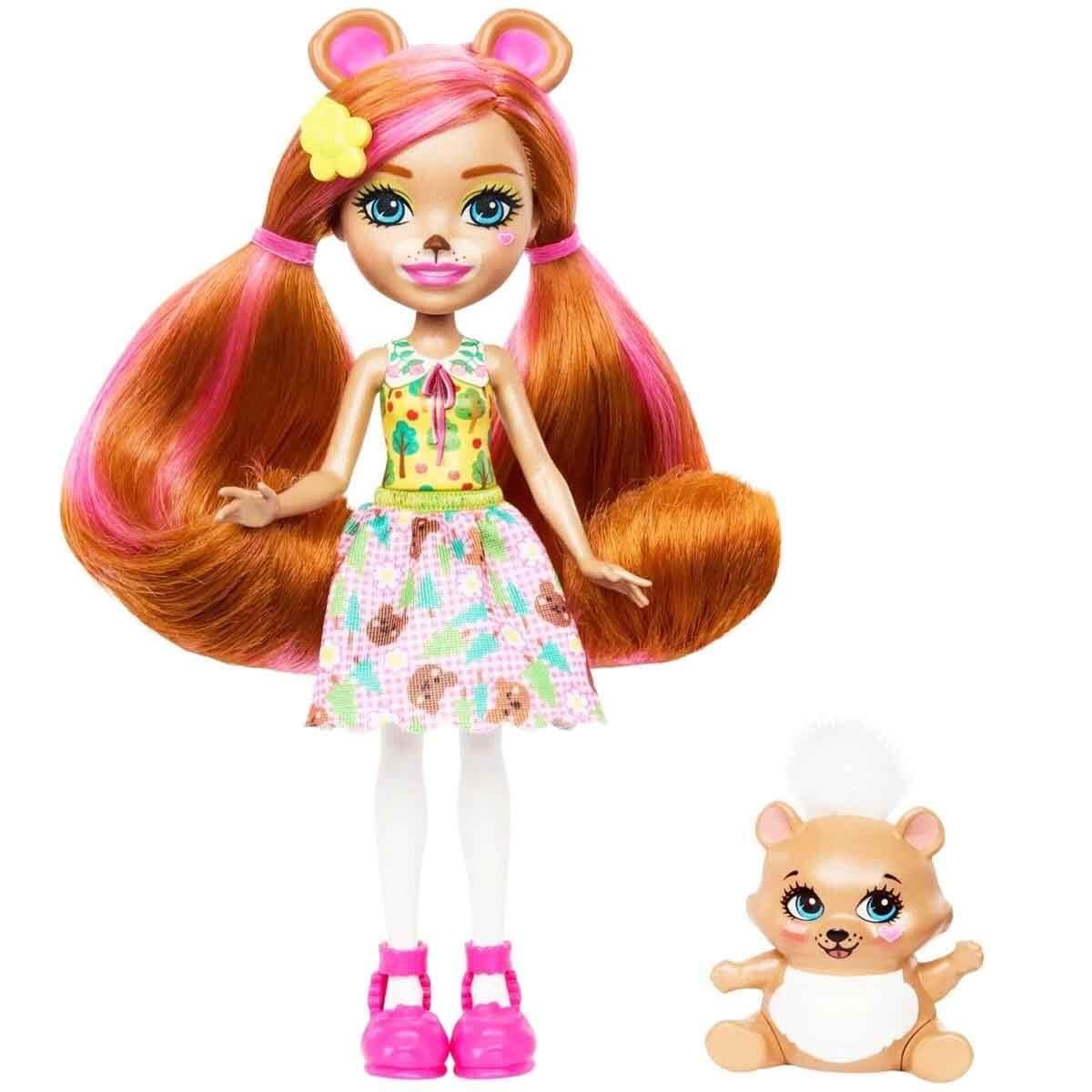 Enchantimals Karakter Bebekler Biloxi Bear ve Trail DVH87-HTP81 Enchantimals HTP81