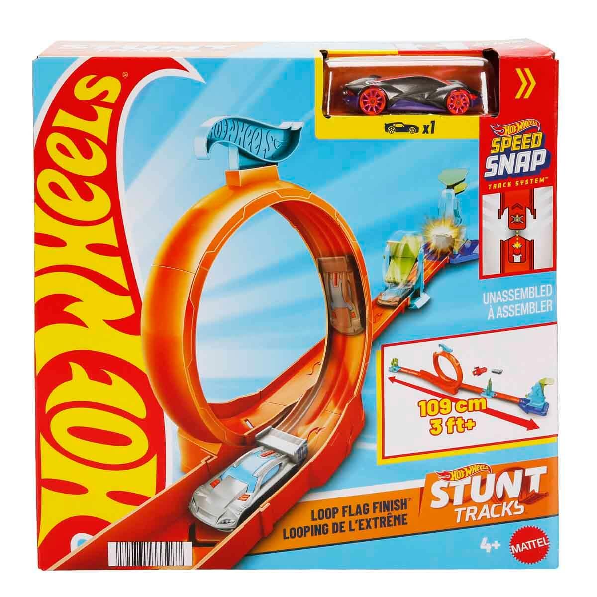 Hot Wheels Stunt Trucks Akrobatik Yarış Pisti Oyun Seti Loop Flag Finish JHK76-JHK77 Hot Wheels JHK77