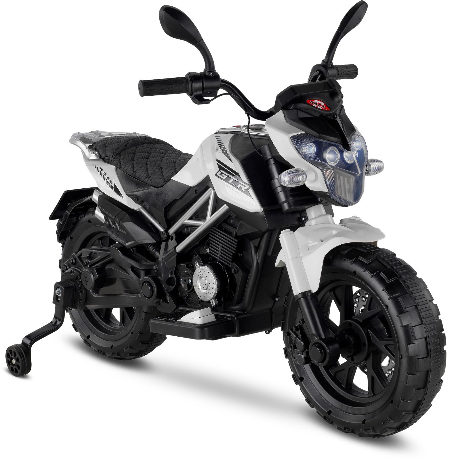 BABYHOPE 447 MOTOCROSS AKULU MOTORSIKLET 12V BEYAZ Diğer 447 MTCRSS B