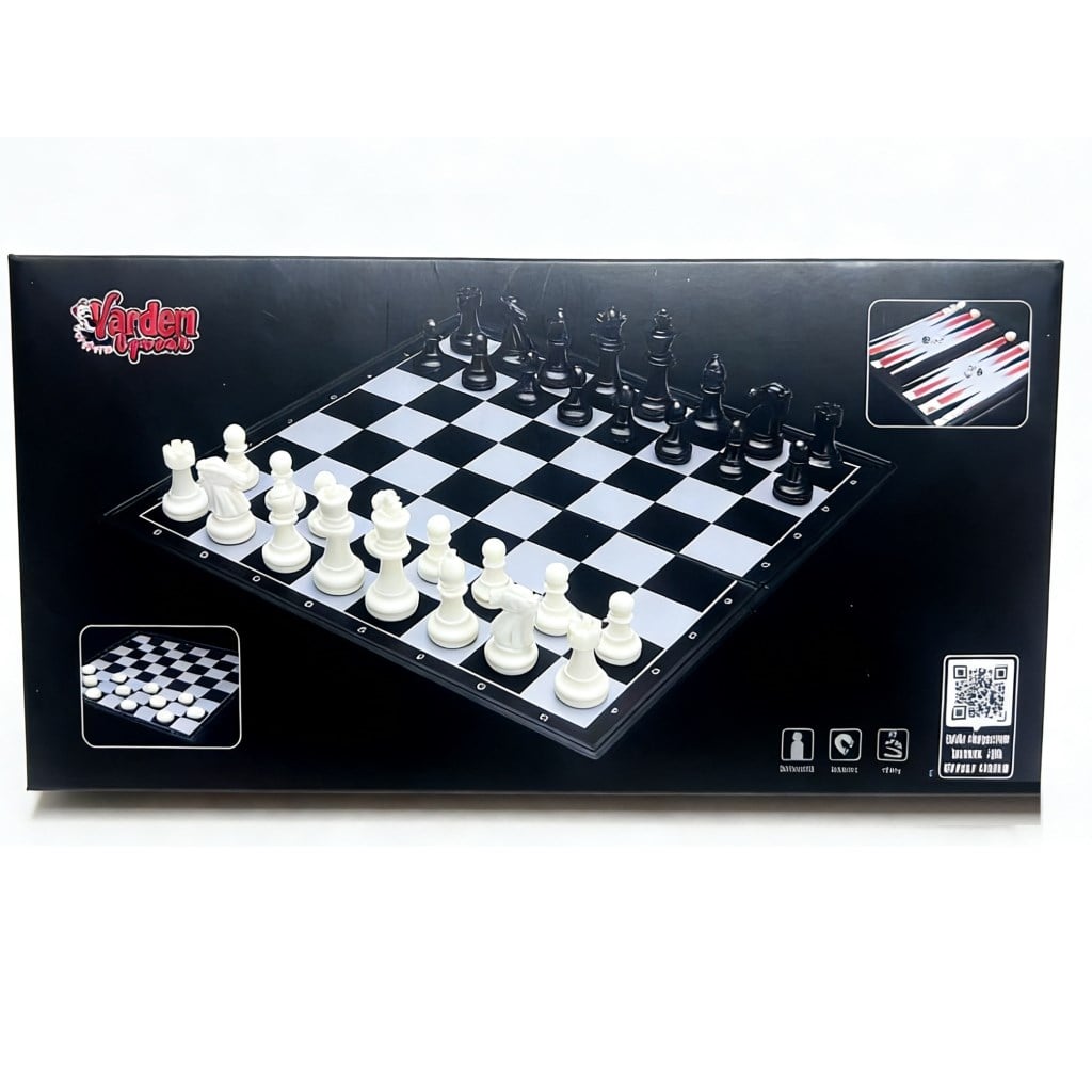 VARDEM MIKNATISLI KATLANABILIR KUTULU DAMA TAVLA SATRANC SETI ORTA BOY Diğer VRD10663