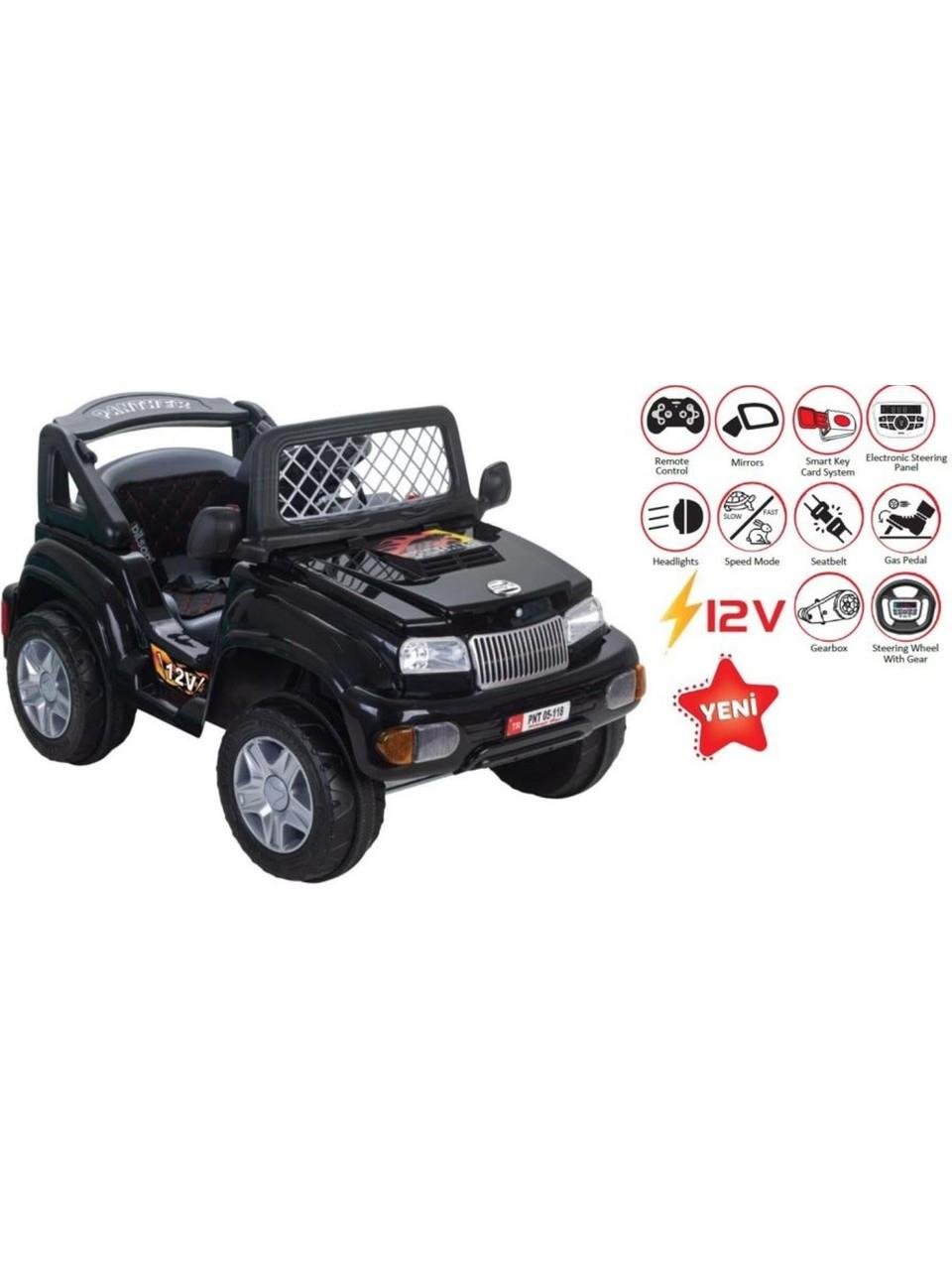 Pilsan 12 Volt Panter Akülü Araba SIYAH Pilsan PLS 05 118 S