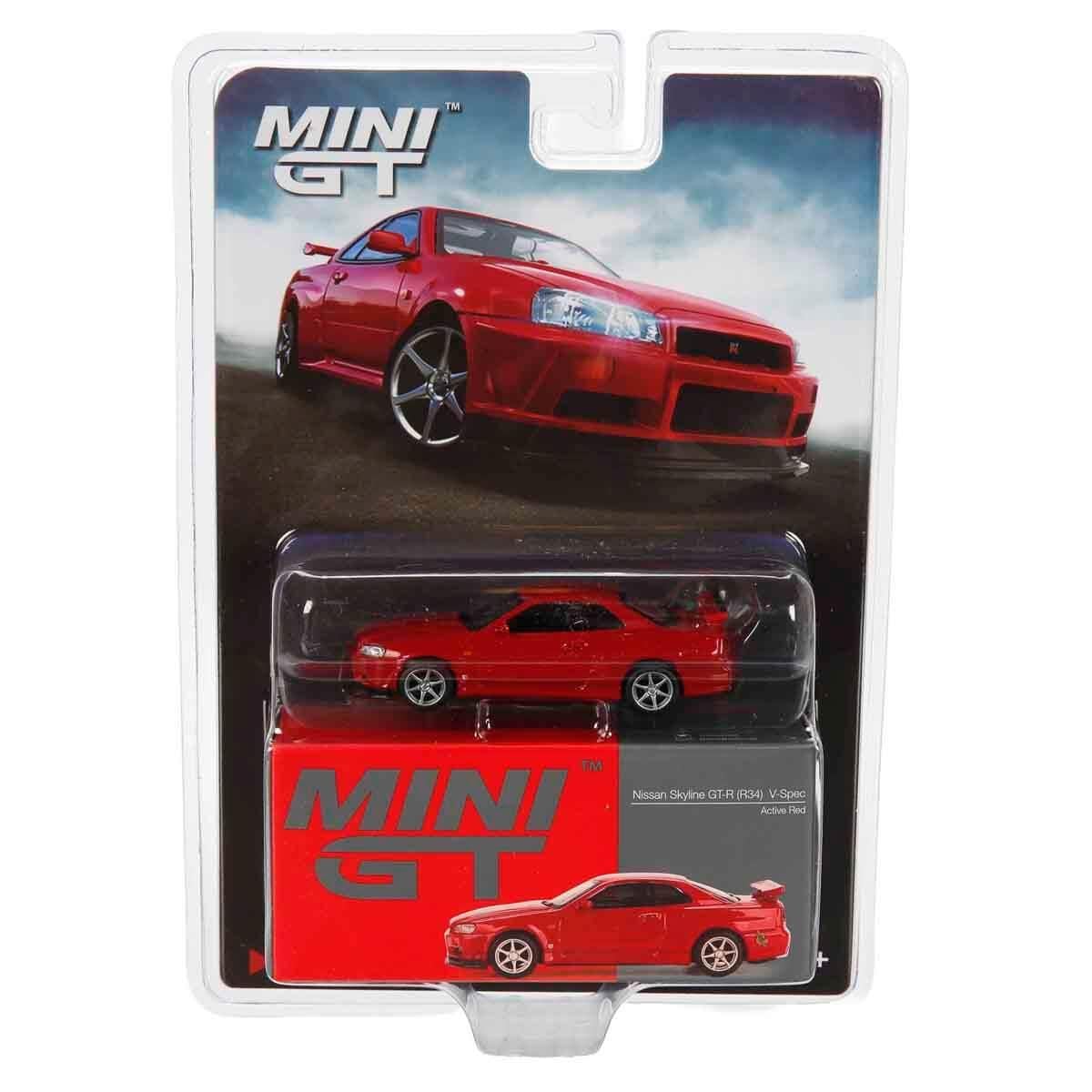MINI GT 1:64 NISSAN SKYLINE GT-R (R34) V-SPEC ACTIVE RED MGT00796 Diğer MGT00796