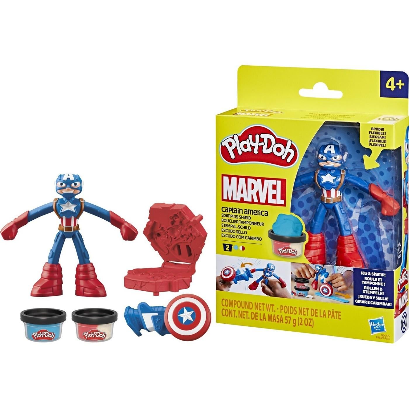 PLAY DOH MARVEL FIGUR OYUN SETI CAPTAIN AMERICA F9829-G0056 Diğer G0056