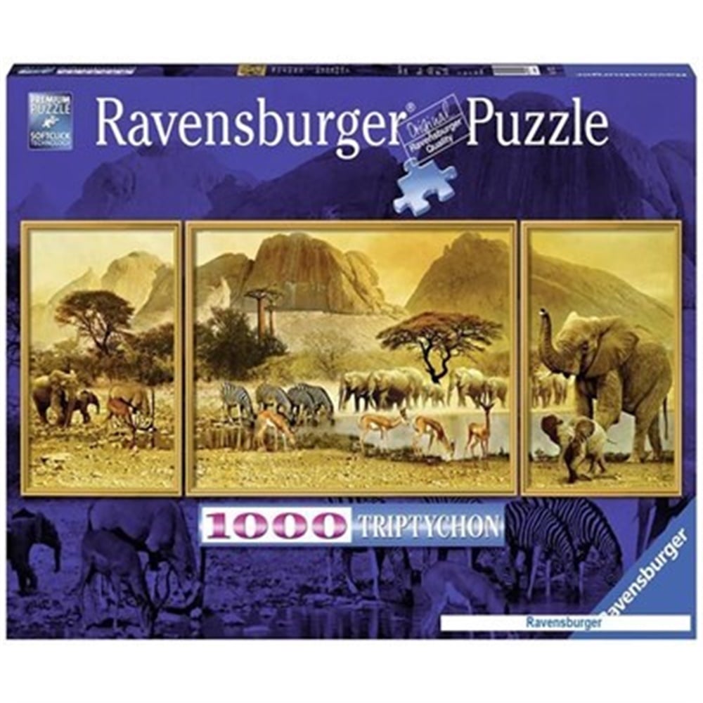 Ravensburger Puzzle Afrika Gezisi 3'lü Puzzle 1000 Parça 