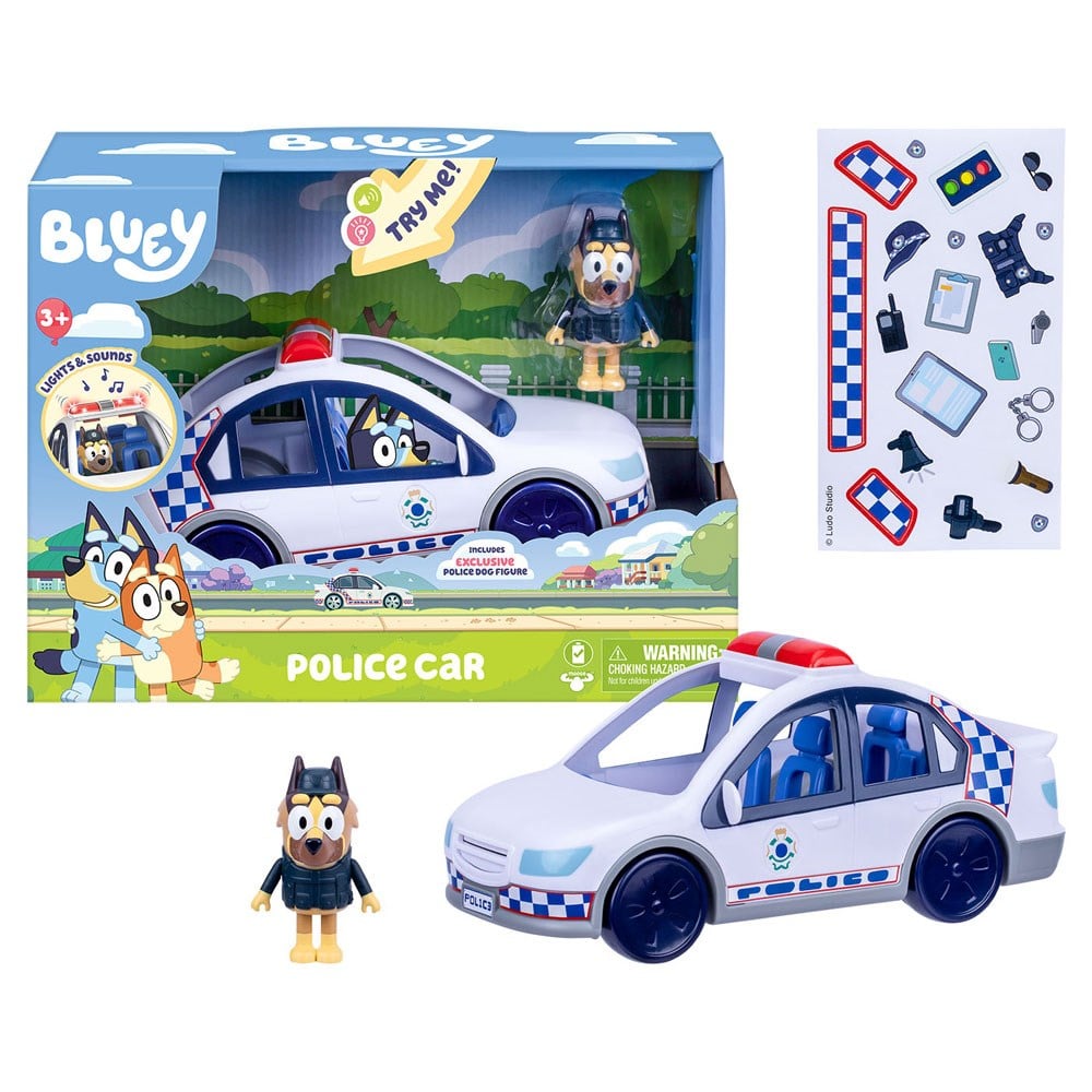 Bluey Sesli ve Işıklı 1 Figürlü Polis Arabası 19202 Bluey BLUEY 19202