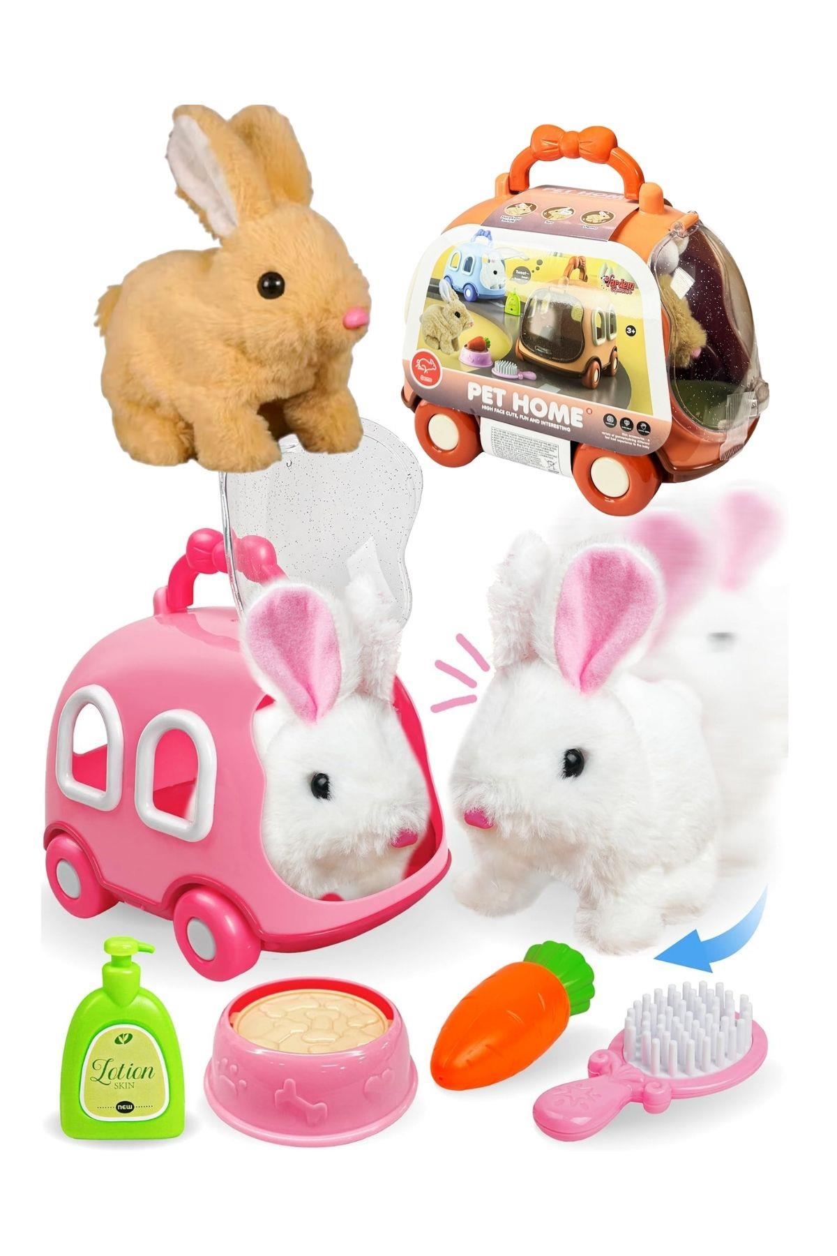 SESLI HAREKETLI TAVSAN VE CANTALI KAFES SETI KAHVE Diğer JND 6800 K