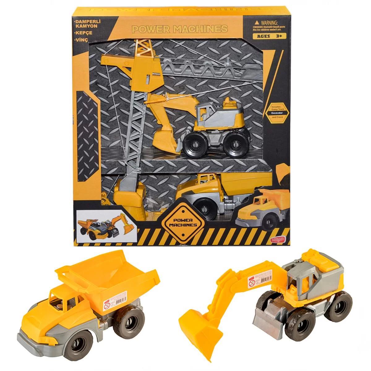 POWER MACHINES VINCLI EKSKAVATOR VE DAMPERLI KAMYON OYUN SETI 447 Diğer ML447