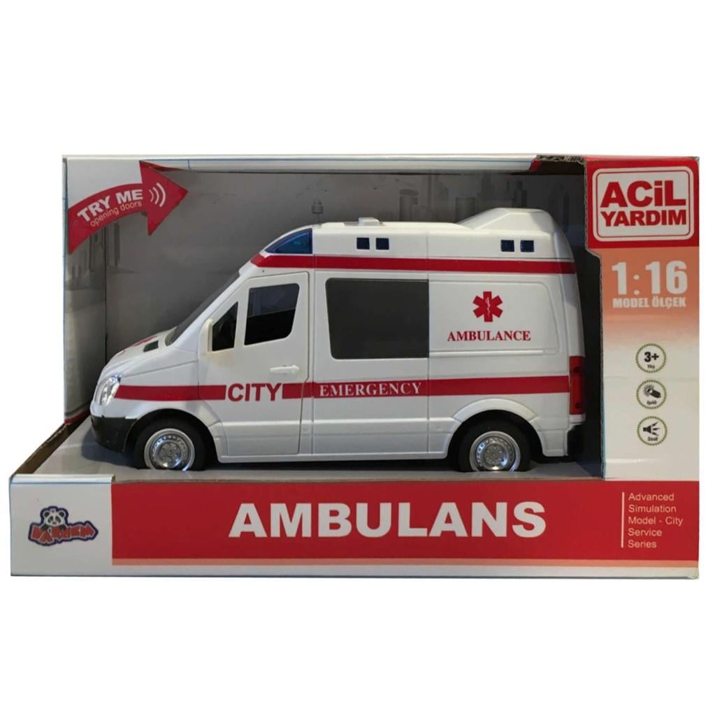 VARDEM 1:16 SURTMELI SESLI ISIKLI AMBULANS Diğer WY590E
