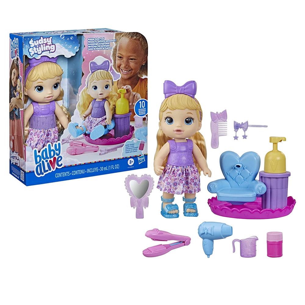Baby Alive Köpüklü Saç Tasarımı Eğlencesi F5112 Baby Alive F5112
