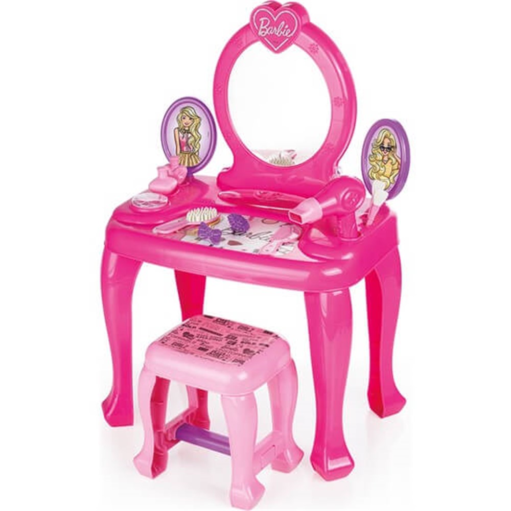 Barbie Ayaklı Makyaj Masası Ve Sandalye Seti Barbie DL1609