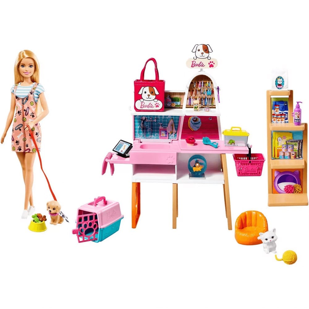 Barbie ve Evcil Hayvan Dükkanı Oyun Seti GRG90 Barbie GRG90