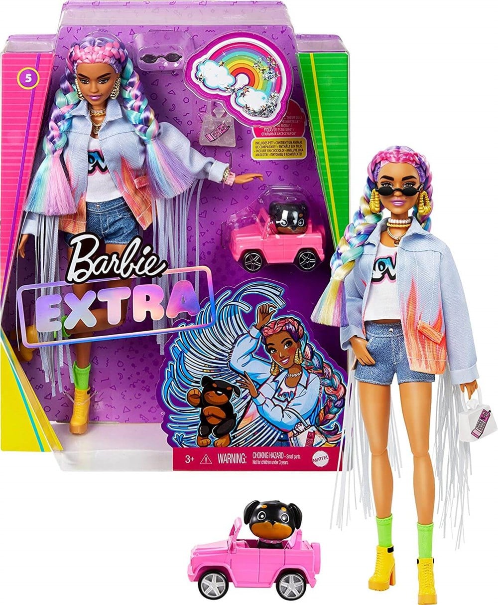 Barbie Extra - Renkli Örgü Saçlı Bebek GRN29 Barbie GRN29