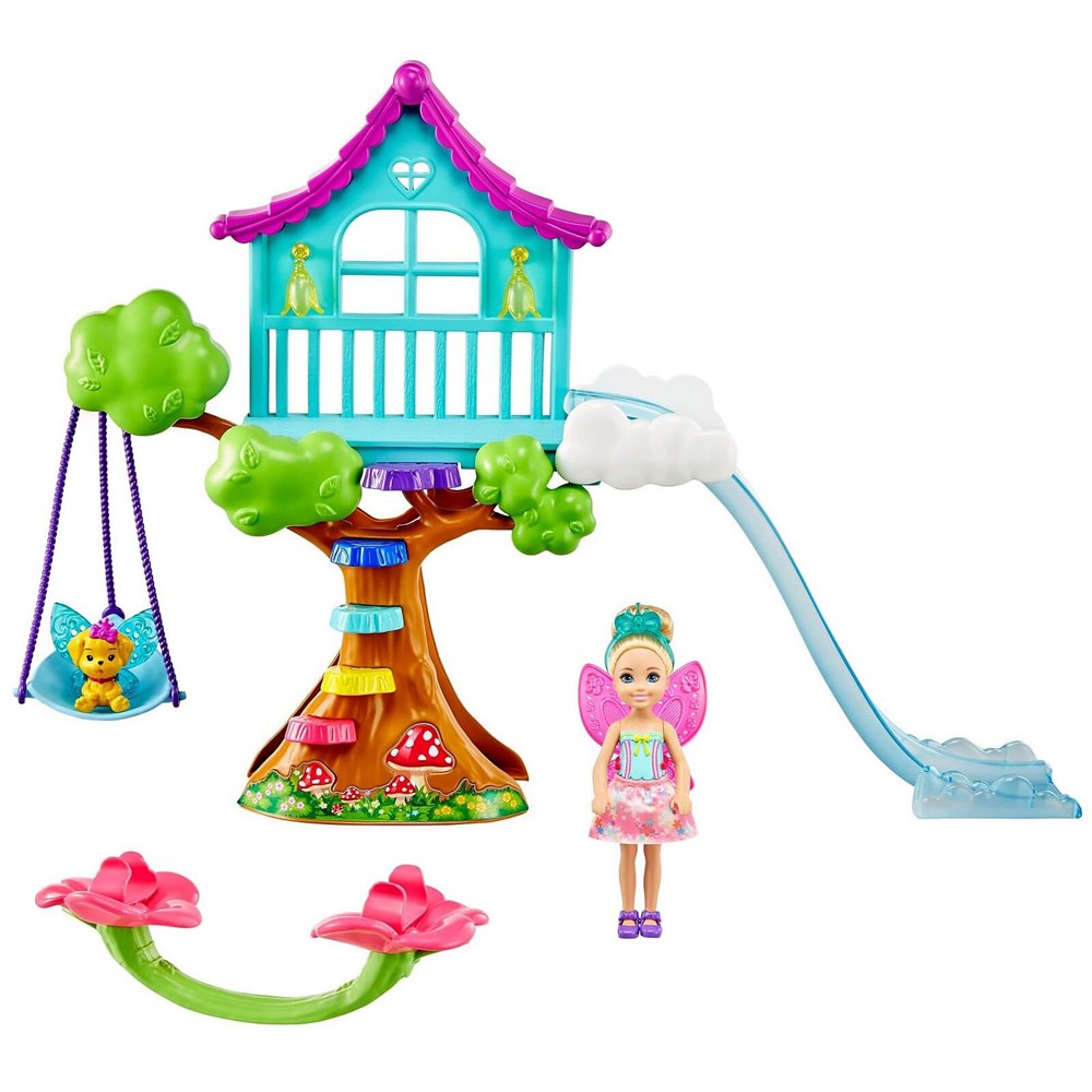 Barbie Dreamtopia Chelsea ve Eğlenceli Dünyası Oyun Seti GTF48-GTF49 Barbie GTF49
