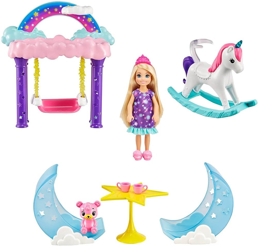 Barbie Dreamtopia Chelsea ve Eğlenceli Dünyası Oyun Seti GTF48-GTF50 Barbie GTF50