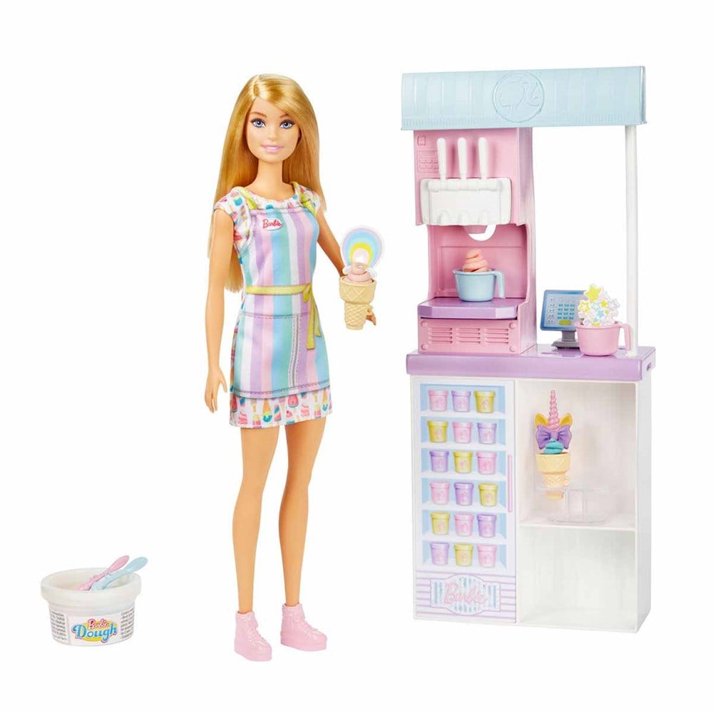Barbie Dondurma Dükkanı Oyun Seti HCN46 Barbie HCN46