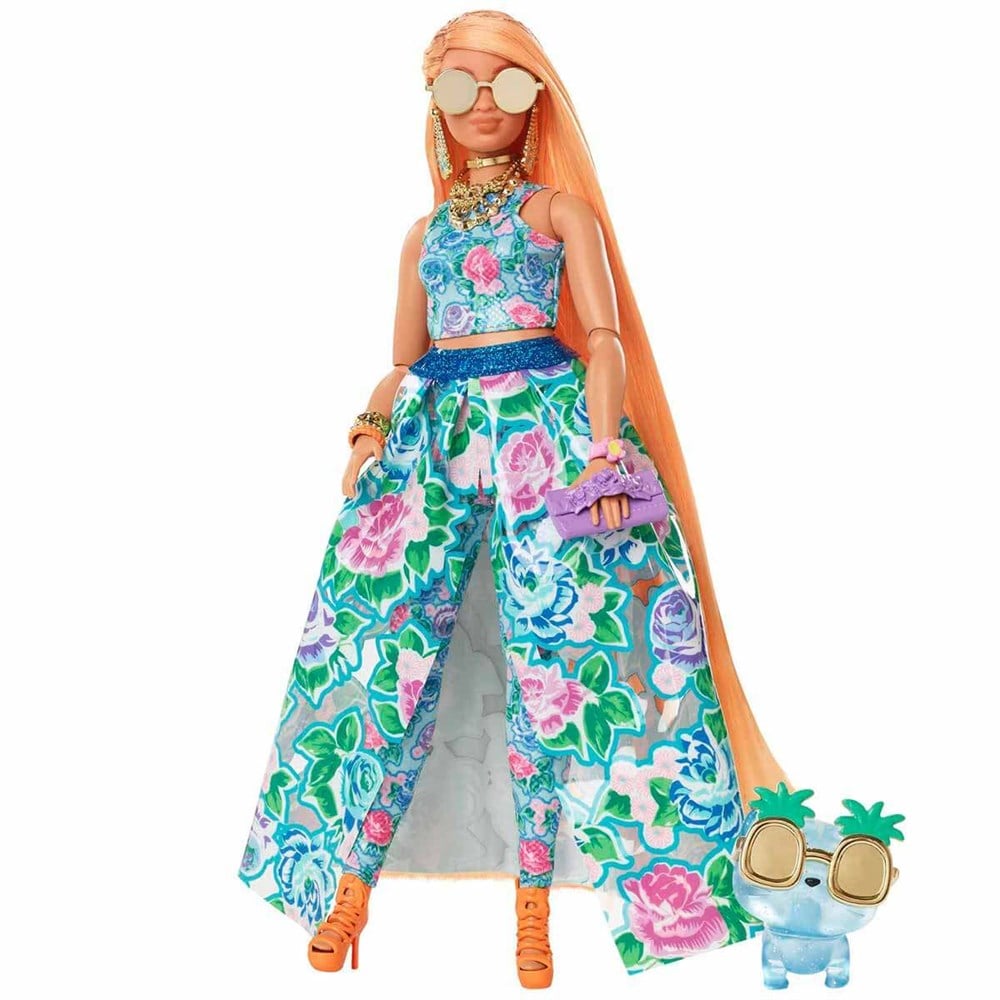 Barbie Extra Fancy Çiçekli Kostümlü Bebek HHN14 Barbie HHN14