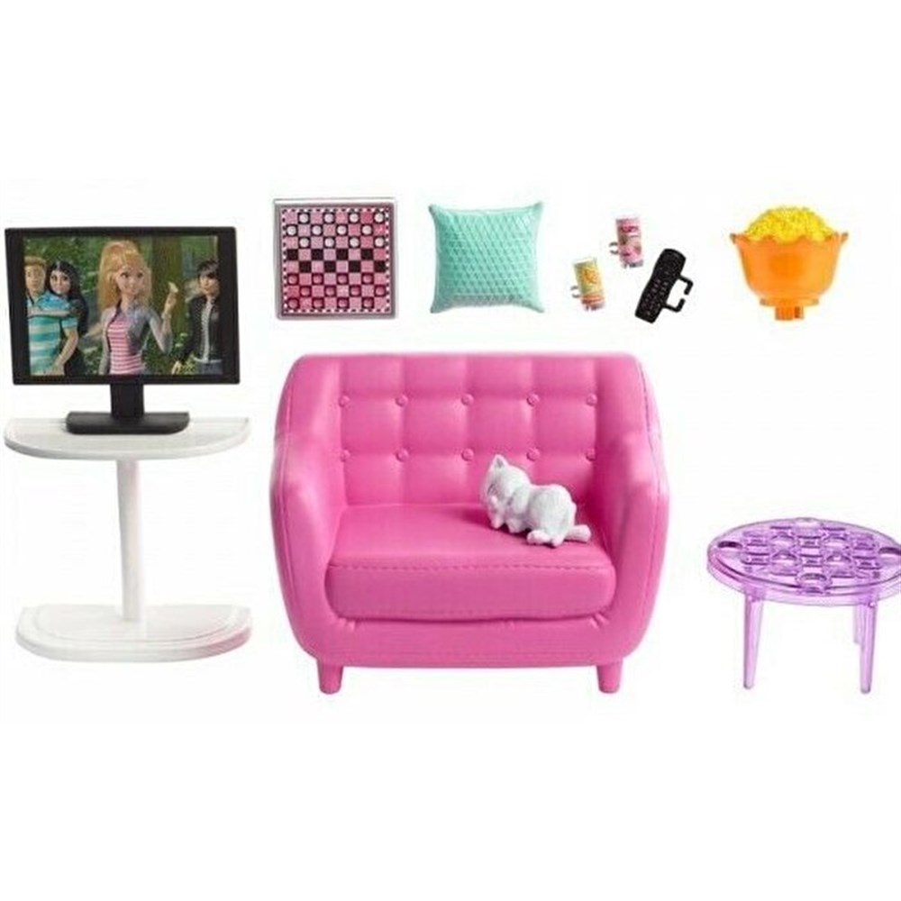 Barbie'nin Ev Dekorasyon Setleri GRG75-HJL55 Barbie HJL55