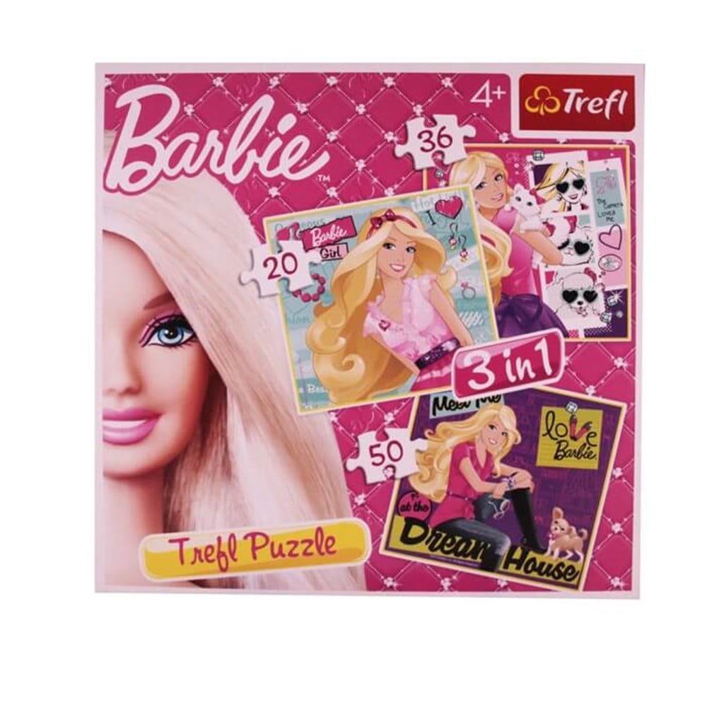 Trefl Mix Puzzle Barbie 20 36 50 Parça Barbie PUZZLE34170