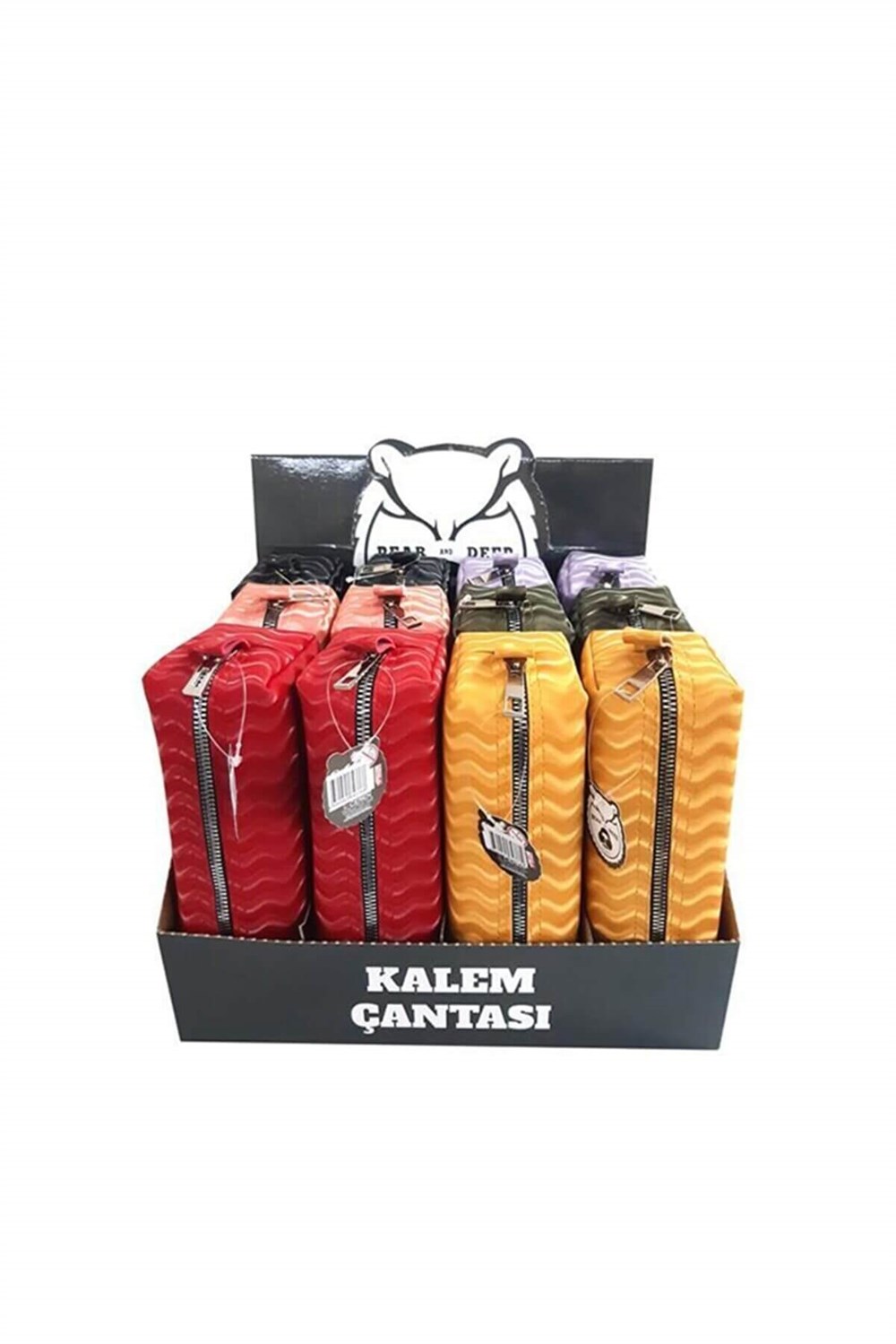 B&D Büyük Boy Suni Deri Kalem Çantası Dalgalı Desen B&D BD KCS055