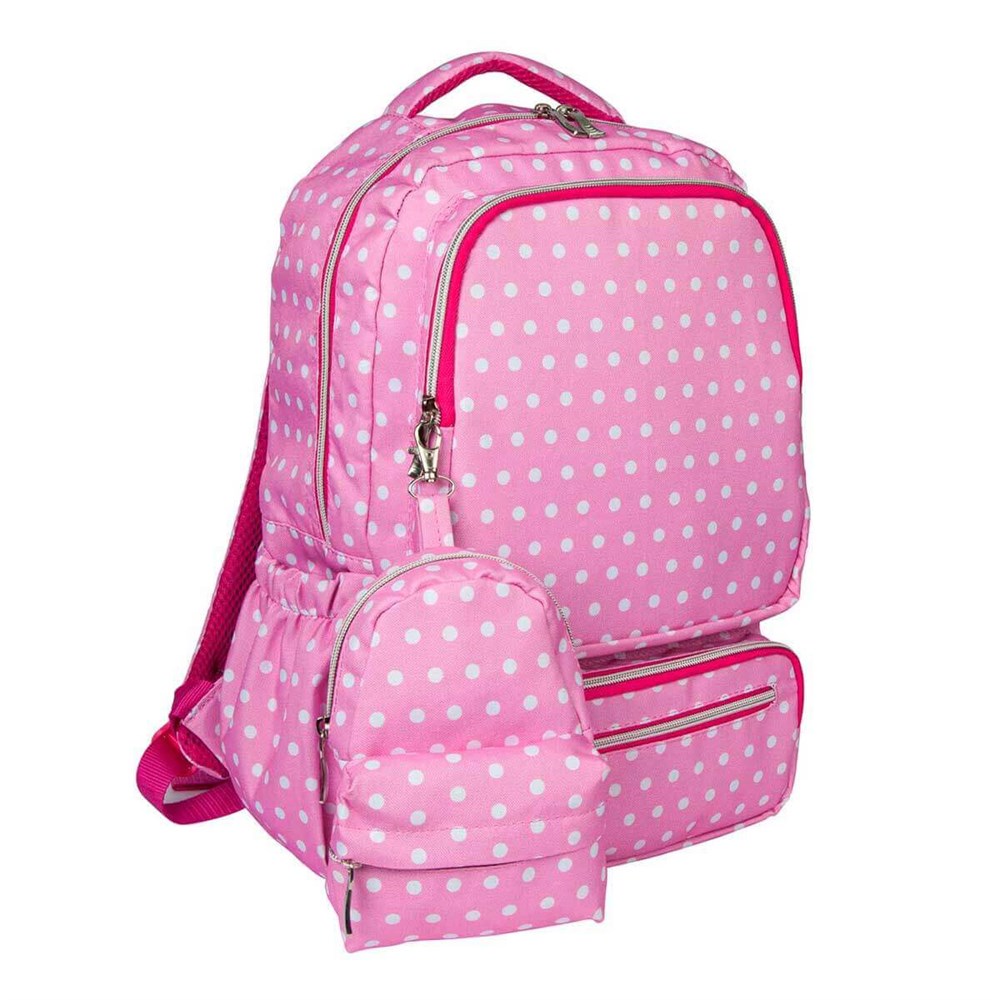 B&D Kangroo Sırt Çantası Puantiye Pembe Bear & Deer BD CN0164