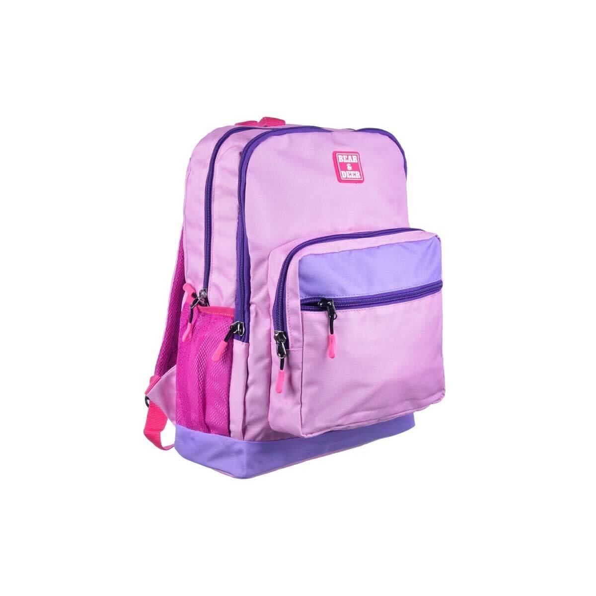 Bear & Deer School Çift Gözlü Sırt Çantası Pembe BD-CN0239 Bear & Deer BD CN0238