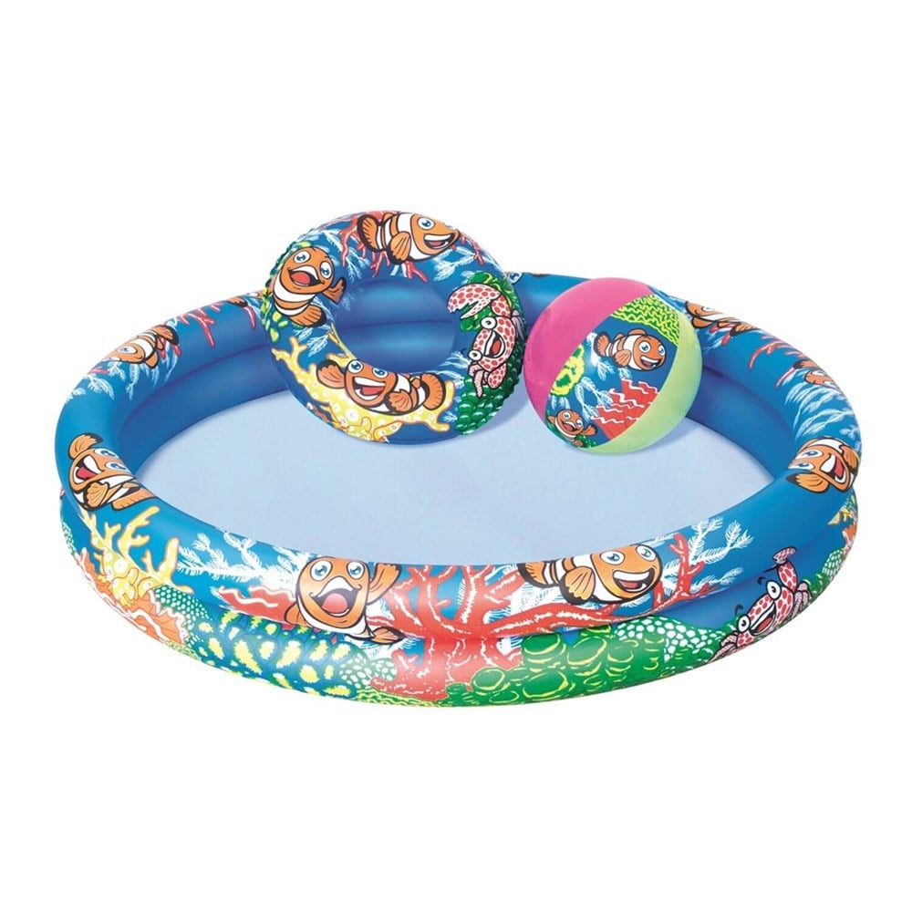 Bestway 2 Boğumlu Havuz Deniz Topu Ve Simit Set Bestway 51124