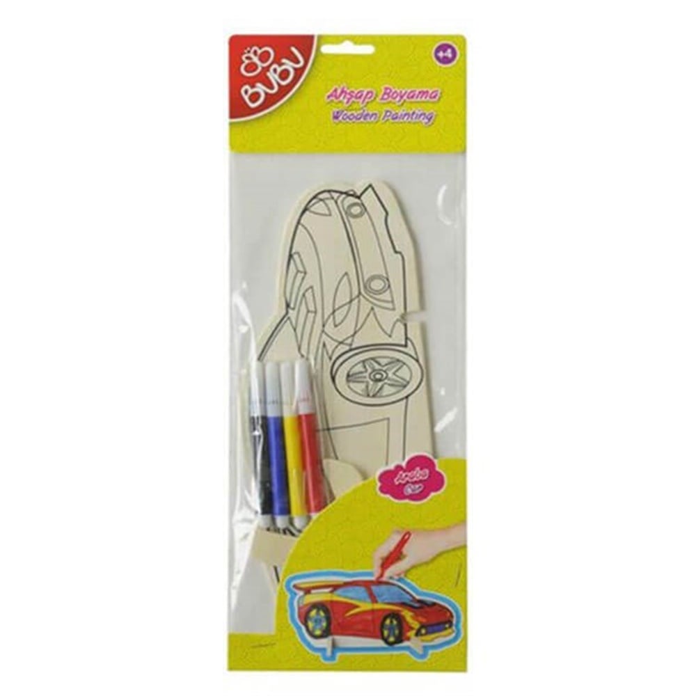 Bubu Ahşap Araba Boyama AB0041 Bubu AB0041