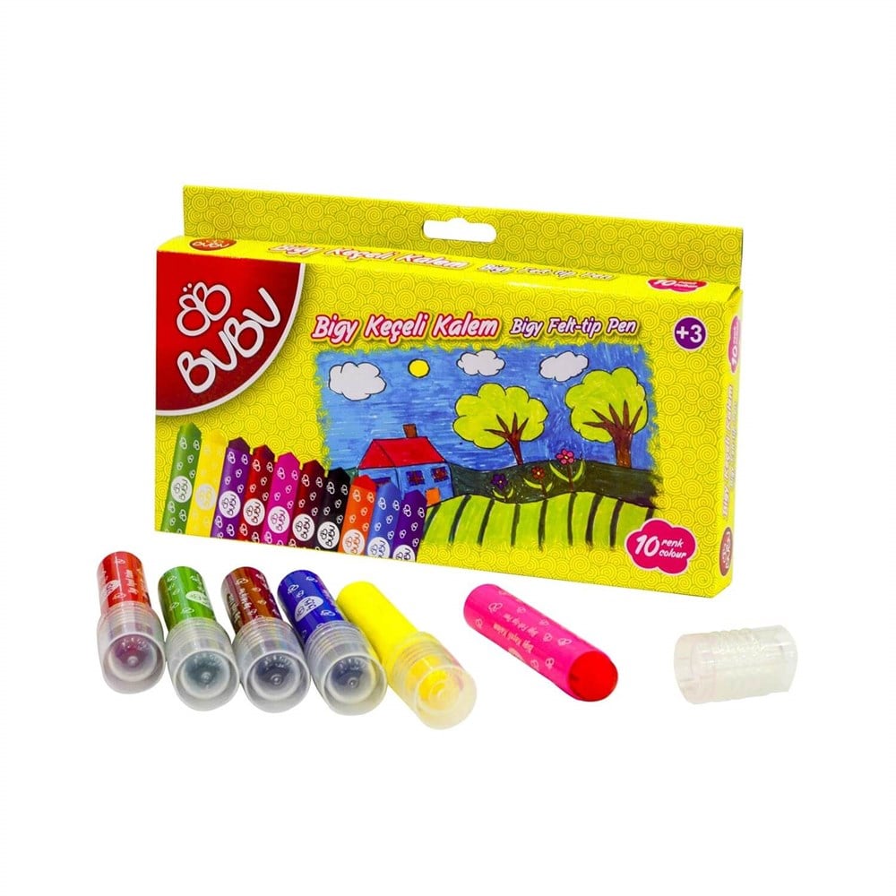 Bu-Bu Keçeli Kalem Bigy 10 Renk Bubu BUBU KK0001