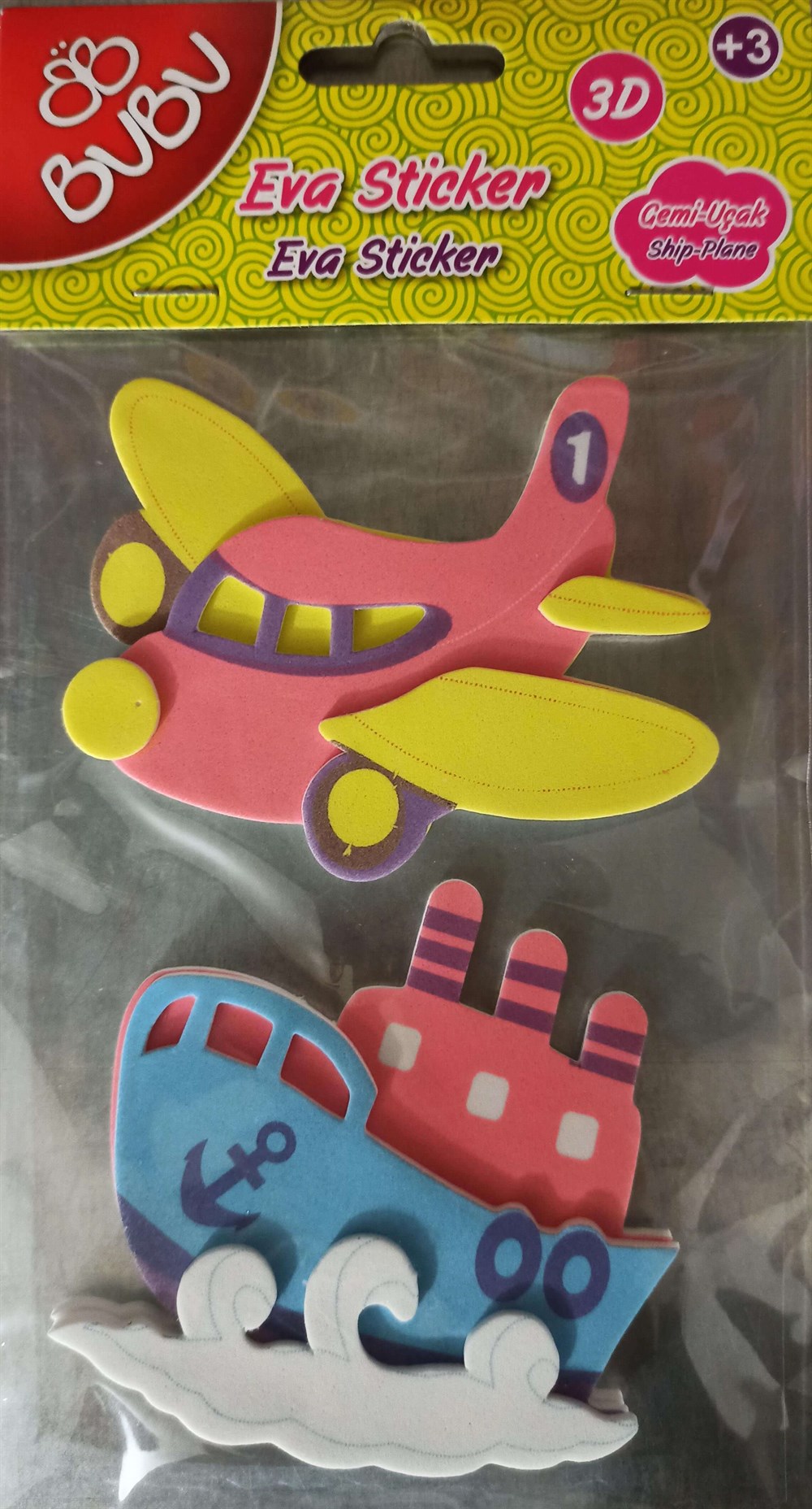 Bubu Eva Sticker 3D Taşıtlar Bubu BUBUSTS007