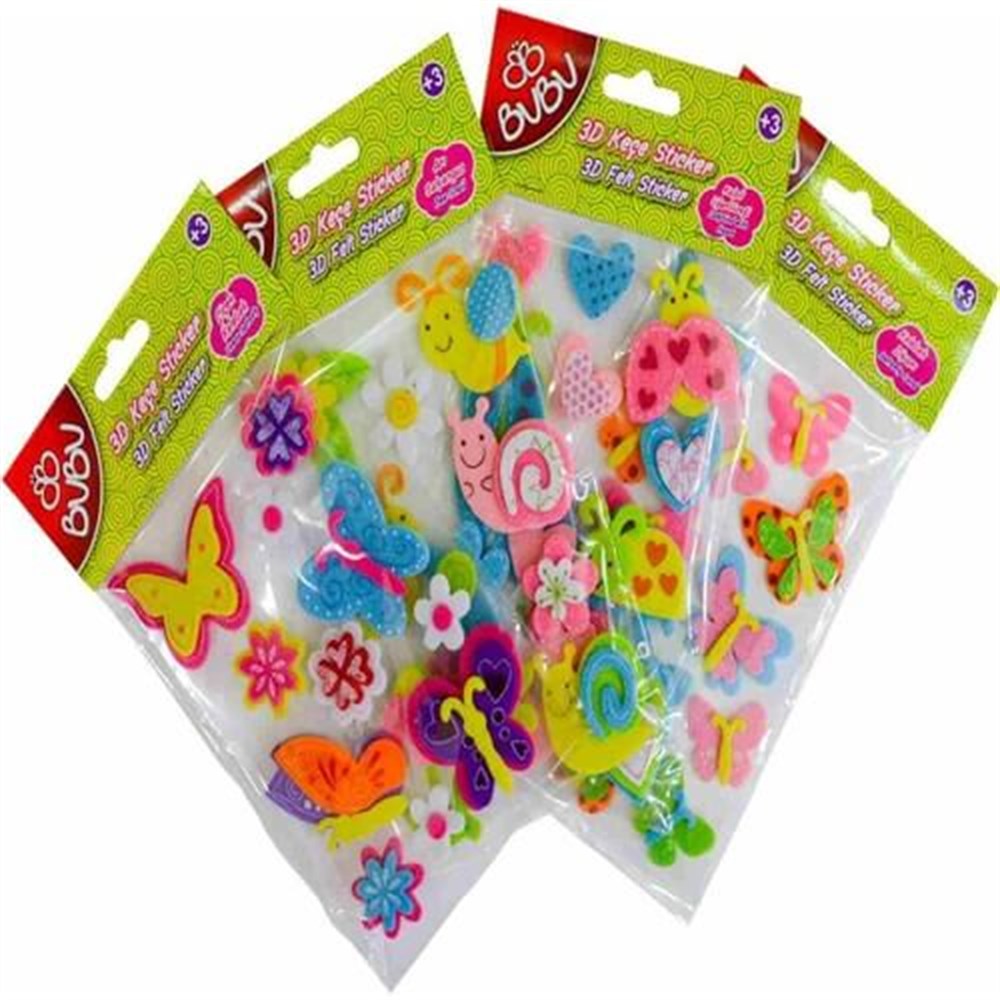 Bubu Küçük Boy Keçe Sticker Bubu BUBUSTS009