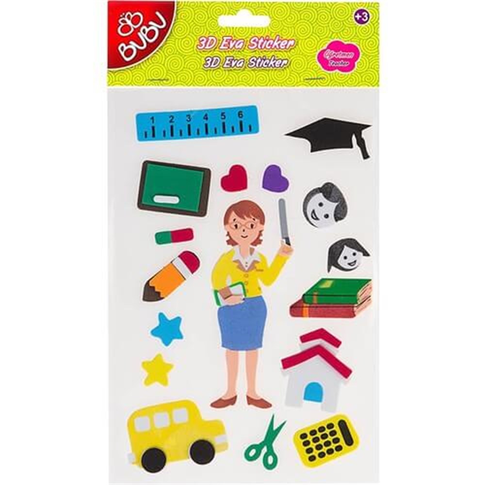 Bubu Eva Sticker 3D Bubu BUBUSTS013