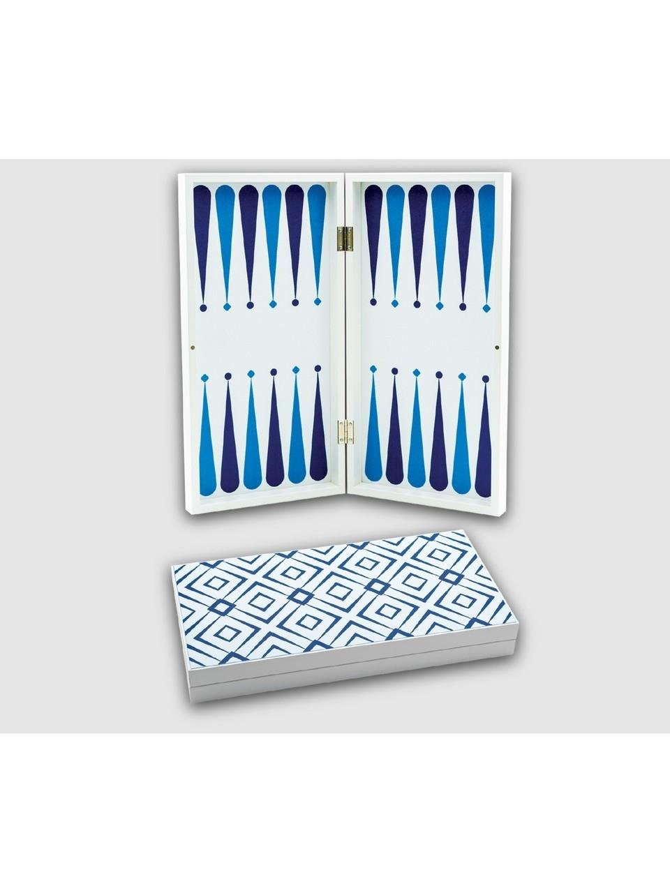 Classic Leather Fine Blue Tavla KS Games T96