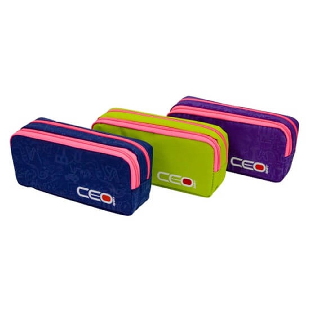 Ceo Sport Xl Fosforlu Çift Fermuar Kalem Kutusu Ceo CEOKL0007