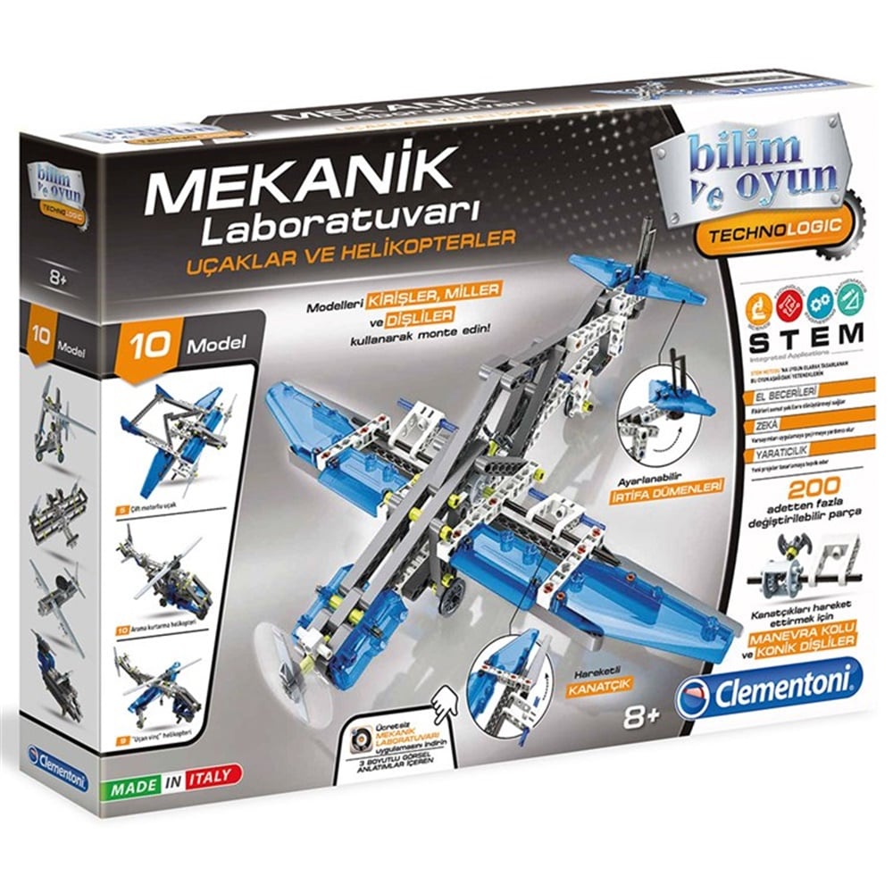 CLEMENTONI MEKANIK LABORATUVAR UCAKLAR HELIKOPTERLER Clementoni CLM64996