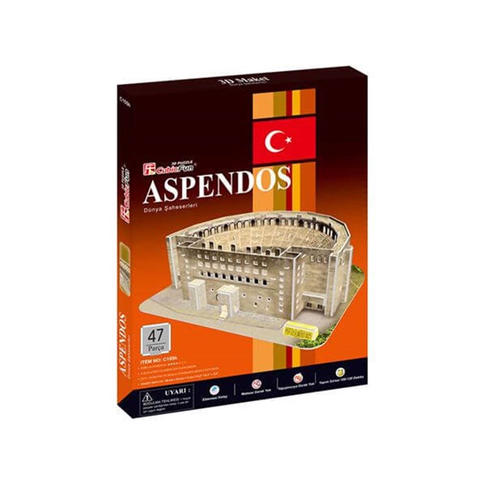 Cubic Fun 3D 47 Parça Puzzle Aspendos
